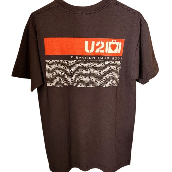 Vintage U2 Elevation Tour 2001 Concert T-Shirt Adult Size M Gray Made In USA - Picture 2 of 4